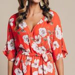 Vestique Coral Floral Romper Photo 0