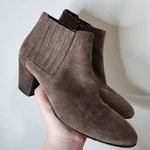 Aquatalia  Brown Suede Leather Fallyn Zip Western Bohemian Fall Women 6.5 Booties Photo 1