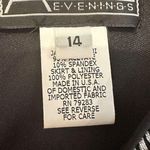 Alex Evenings  Women Size 14 Maxi Dress W/ Jacket Black Silver Sparkle Set Formal Photo 13