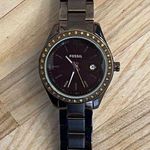 Fossil  Ladies Watch Crystal Embellishments Bronze Copper Dial and Bracelet Photo 3