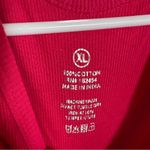 Scoop Neck Ribbed Tank Top Bright Pink XL Photo 6