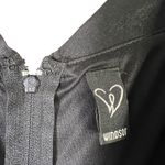 Windsor  Black High Low Tafetta V-Neck Formal Evening Gown Womens S Sophisticated Photo 6