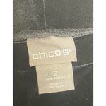 Chico's  Womens 2 US‎ 12 Black Velvet Velour Pants Career Whimsigoth Party Travel Photo 2