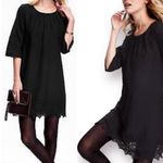 Old Navy  Women's Classic Casual Eyelet Trim Shift Dress Black M Photo 1