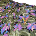 Kariza Purple & Green Floral Design Silk Wrap Skirt Women One Size Ruffle Detail Photo 7