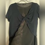 Piazza Italia Twist Back Black Blouse Small Photo 5