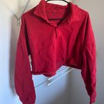 Brandy Melville Red Cropped Sweatshirt Photo 0