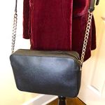 Michael Kors Perforated Black Saffiano Crossbody with Silver Chain Leather Strap Photo 7