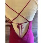 Fushia Silk Dress Cocktail Open Back Custom More Italy Sz Small Party Formal Photo 6