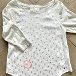 Abercrombie & Fitch Abercrombie Heather Gray & White Sheer Baseball Tee XS Photo 4