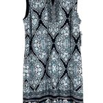 Sandra Darren NWT  Sleeveless Dress Womens L Black White Blue Modest Church Photo 0