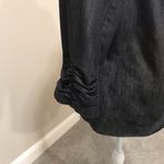 Dress Barn Heathered Black Open Front "Jean Jacket" Lined Blazer with ruched trim Photo 2