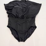 Lands' End  Black‎ Long Slender Suit Wrap Mini Swim Dress One Piece Size 24 DDD Photo 8