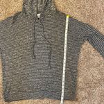 Lucky Brand Striped Gray Hooded Sweater Photo 4