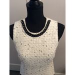 Karl Lagerfeld  Paris Tweed Shift Mini Dress 2 Faux Front Pocket and Necklace EUC Photo 2