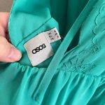 ASOS  Green Babydoll Open Back Dress Size 2 Photo 6