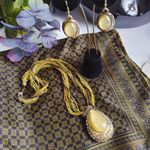 Gold Turkish Stone Statement Necklace Set Photo 0