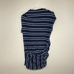Reiss Dillion Stripe Print Blue Drape Top Large Women Photo 1