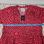 Area‎ Stars Circle Dot Puff Sleeve Dress In Red L NWT Size L Photo 5