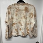 Madewell  Womens Tie Dye Sweatshirt Tan Cream Cropped Size Medium 100% Cotton Photo 1