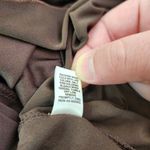 Cato Womens XL Brown Sleeveless Peplum Tank Cinched Shoulders Lined Photo 3