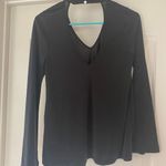 Green Envelope LA Green Envelope Bell Sleeve Choker Black Long Sleeve Photo 3