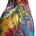 Vintage Formal Dress Small Y2K Long Maxi Holiday Party Colorful Beaded Tropical Pink Photo 12