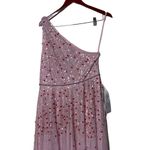 Mac Duggal New  10825 Pink EMBELLISHED ONE SHOULDER HI-LOW GOWN sz 14 Photo 2