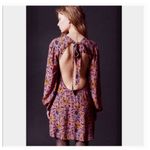 For Love & Lemons  Pink Floral Mini Dress Size XS Open Back Long Sleeve Boho Photo 13