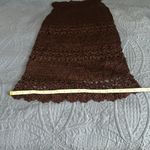 Chico's  Rich Brown Crochet Maxi Skirt Photo 5