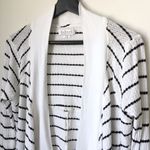 Velvet By Graham And Spencer White Striped Cardigan Photo 2