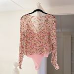 Cami NYC The Hope Floral Silk Bodysuit in Geranium Photo 11