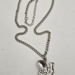 Paparazzi Love Football Necklace Tender Touchdown Silver Chain NWOT Photo 3