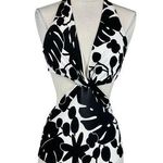 Kate Spade Women's Bathing Suit Size Medium Black and White Floral One-Piece Photo 0