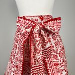 Farm Rio NWT  River Ride Linen Blend Beaded Short Size L Pull-On RED Photo 5