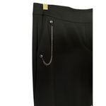 Cache Black Sailor Pant Metal Chain Embellished Pockets 1.5" Waist band Stretch Photo 2