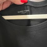 Eileen Fisher Classic Black A-Line Short Sleeve Dress Made SZ Small Photo 2