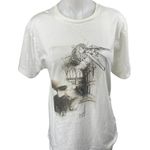 Earth Positive White Cotton Crewneck Short Sleeve Graphic Tee T Photo 0