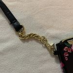 Betsey Johnson floral crossbody purse charger black pink gold bag Photo 4