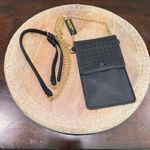 SeOSTO Black Leather Crossbody Bag Stadium Travel Purse Cell Phone Wallet Photo 1