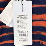 VERO MODA  Orange and Navy Crew Neck Crop Sweater Photo 5