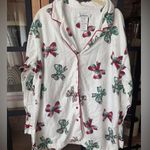 Disney Parks Pajamas shirt Christmas Holiday Retro Mickey Bows long holidays Red Size XL Photo 5