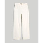 Madewell NWT  25 Petite Perfect Vintage Wide Leg Patch Pocket Jeans White NR119 Photo 2