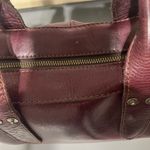 Frye  Oxblood Leather Satchel Barrel Bag Vintage Photo 11