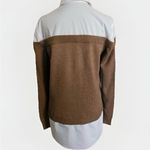 Pearl By Lela Rose 100% Wool Long Sleeve Blouse, Size XS New Brown Photo 8