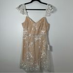 Lulus  Women’s Twirl The Night Away White Embroidered Lace Mini Dress Size S NEW Photo 1