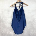 Time and Tru Womens Swimsuit Size XLarge One Piece Embroidered Floral Beach Boho Blue Photo 1