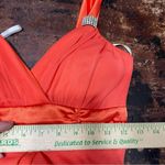 Taboo VTG 90s Y2K  Dress Fairy Maxi Crystal Ruched Orange Mesh sz‎ S Photo 9