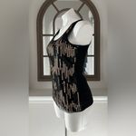 Romeo + Juliet Couture Romeo & Juliet Black Tank Top! w/Gold Sequins Size L Photo 3