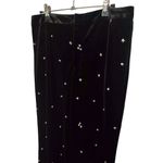 Anthropologie NWT Le Superbe Bianca Embellished Velvet Flare Pants Black Studded Size‎ 6 Photo 5